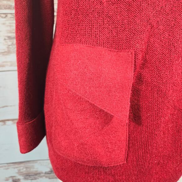 Beyond Threads Alpaca Wool Cardigan Red Size Medium - Picture 7 of 10